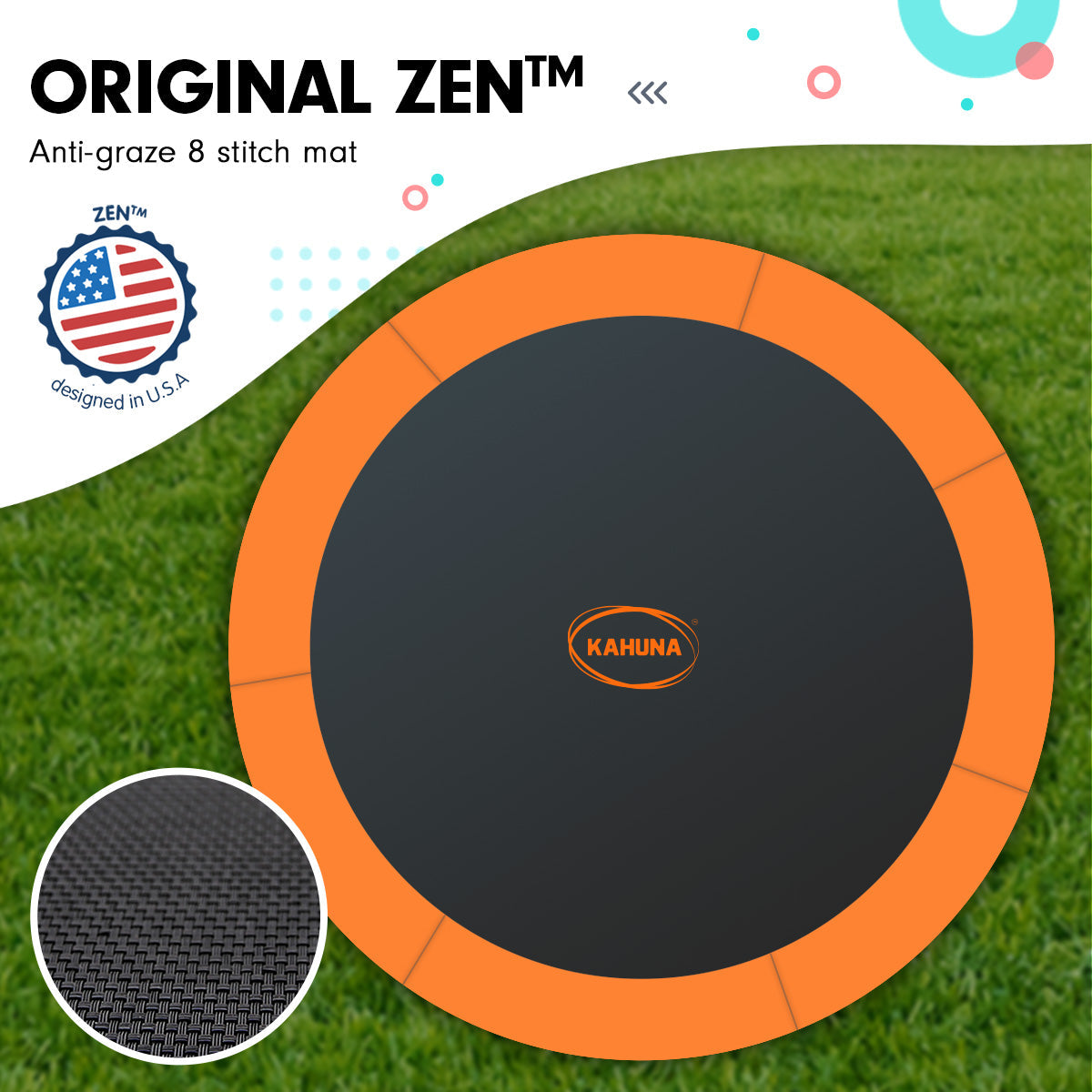 NNEDPE Kahuna Trampoline 8 ft with  Roof - Orange